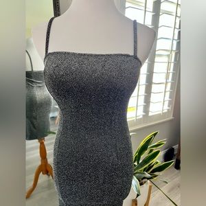 Forever 21 silver sparkly mini dress